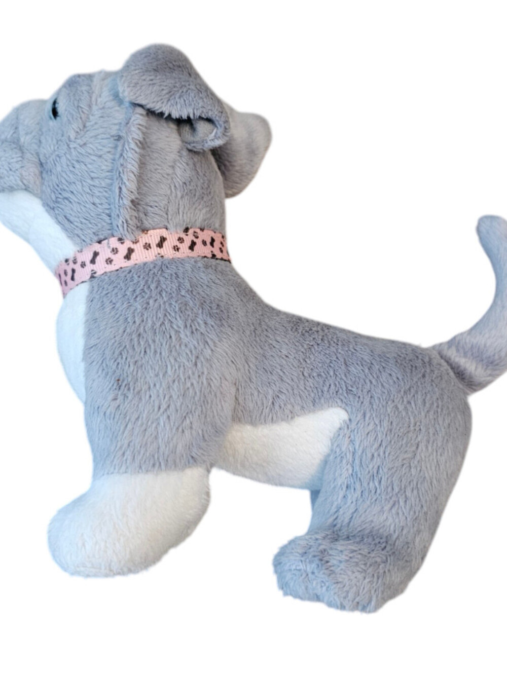 Battat Our Generation Dog Plush Stuffed Animal 6" Bulldog Pitbull Gray & White